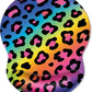 ITNRSIIET Ergonomic Mouse Pad with Comfort Gel Wrist Rest, Non-Slip PU Base, Smooth Textured Surface, Reduces Hand Fatigue & Wrist Pain, 8.7 x 7.2 Inch for Office Gaming Home, RainbowLeopard