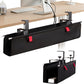 No Drill Under Desk Cable Management Tray - 28" Cord Management Under Desk - No Drill Needed - Easy Clamp - Premium Fabric Cable Management Tray for Office/Home
