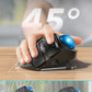 Wireless Trackball Mouse, Ergonomic Bluetooth Rechargeable Computer Mouse, Backlit Rollerball Thumb Laptop mice with 5 Level DPI, Adjustable Angle, 3 Devices Connection for PC, Windows - Blue Ball