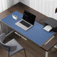 Leather Desk Pad Protector- 48" x 17" Office Desk Mat, Non-Slip PU Leather Mouse Pad, Waterproof Desk Blotter Mat, Desk Cover for Office and Home (Grey Blue)