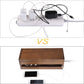 Changsuo Cable Management Box Wooden Cord Organizer Box for Extension Cord Power Stripe Surge Protector Wire Management Concealer Cover Hider for Desktop Home Office Kitchen (Brown)