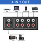 4-Way Stereo L/R Sound Channel Bi-Directional Audio Switcher, 1 in 4 Out or 4 in 1 Out, L/R Sound Channel Audio Switch Splitter RCA Stereo Switch Selector for DVD Stereo Speaker CD Player