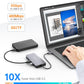 USB C Docking Station, NOVOO Triple Display Type C Hub Dual Monitor HDMI 4K@60Hz DP Multiport Adapter 4USB Ethernet SD/TF 100W PD Dongle Data for Dell/Surface/HP/Lenovo Thinkpad Laptop