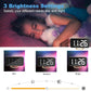 SZELAM Digital Alarm Clock,LED and Mirror Desk Clock Large Display,with Dual USB Charger Ports,3 Levels Brightness,12/24H,Modern Electronic Clock for Bedroom Home Living Room Office - Gold