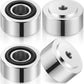 Facmogu 4PCS Silver Aluminum Alloy Speaker Isolation Feet, Turntable Isolation Pad for Reduce Vibration & Resonance, Speaker Spike Pads with Non-Slip Rubber Ring for Amplifier HiFi Devices Recorder CD