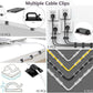 ELII 327 PCS Cable Management Kit 4 Cable Cable Sleeves,65 Cable Clips with 13Cord Holders,25 Roll Cable Organizer Straps,200 Fastening Cable Ties,20 Cable Zip Tie Mounts for Computer (Black)