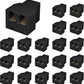 Uvital RJ12 6P6C 3 Female Telephone Line Splitters, Phone Jack Splitter, Telephone Landline Cable Connector and Separator(Black, 20 Pack)