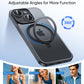 MAGIC JOHN 360° Rotatable Magnetic Invisible Stand for iPhone 14/iPhone 13 Case [Anti-Slip Grip] [Compatible with MagSafe] 16FT Shockof for iPhone 14/13 Case with Kickstand, Black
