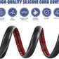 Floor Cord Cover Self Adhesive Cord Hider,3.3FT Cable Management, Extension Strip Protector for Wires, Prevent Cable Trips for Offices, Gyms, Exhibitions Cavity:0.47"(W) x 0.27"(H) Black Stone