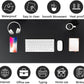 PU Leather Desk Pad Protector Gaming Mouse Pad Non Slip Desk Mat for Keyboard and Mouse Waterproof Desk Writing Pad for Office and Home Desk Accessories(Black, 35.4 * 17.7)