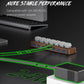 7-Port USB 3.0 Powered Hub, RGB Lighting, Hot-Swappable Cherry MX Switch Support, 5Gbps Speed, Includes 12V/2A Power Adapter, Walnut Wood Cyberpunk USB Dock-FU0724
