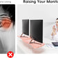 Dual Monitor Stand Riser,Wing-Shaped Sturdy Desktop Computer Wood Stand for 2 Monitors Cute Monitor Riser for Laptop, PC, Computer,Pink