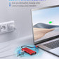 UtechSmart USB C Hub, Ethernet Multiport Adapter 6 in 1 USB C to HDMI Dock Compatible for MacBook Pro/Air, Chromebook, Dell XPS, HP and Type C Devices (Gigabit Ethernet 100W PD 4K HDMI USB 3.0) Red