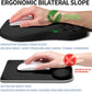 Ergonomic Raised Mouse Pad Wrist Support with Bilateral Slope Memory Foam Mousepad for Wrist Rest and Carpal Tunnel Pain Relief 11.8x7.9〃 Black