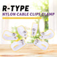 Swpeet 120 Pack White 5/8 Inch Nylon Plastic R-Type Cable Clips Clamp Kit, Nylon Screw Mounting Cord Fastener Clips with 120 Pack Screws for Wire Management (5/8 Inch, White)