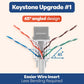 Everest 45° Angled RJ45 Cat6A Keystone Jacks 10-Pack in Gray - Slim Profile Female RJ45 Connectors - Cat 6A Keystone Jack - Compatible with 45° Angled Speed Termination Tool - 45Term (B0BL3GS7ZY)