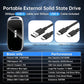 SSK 500GB SSD External Hard Drive, Portable SSD Drive up to 2000 MB/s, USB 3.2 Gen2X2 External Solid State Drives for iPhone 15/16 PRO、Mac、Phone OTG、Laptops with LED Indicator
