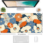 Cute Anime Flower Mouse Pad, Women's Office Desk Accessory Decoration, Expanded Mouse Pad 35.4 x 15.7 x 0.12 Inch Sewn Edge Non Slip Rubber Base
