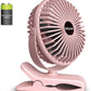 BESKAR Portable Clip on Fan Rechargeable, 4 Speeds Small Battery Operated Fans, USB Desk Fan with Strong Airflow, Sturdy Clamp Fans for Golf Cart Office Outdoor Travel Camping