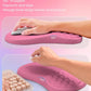 Hokafenle 2in1 Combination, Wave Keyboard Wrist Rest and Ergonomic Curvature Mouse Pad Wrist Support for Relieve Wrist Pain, Filled with Soft Cushion Memory Foam, Tough Guy Pink
