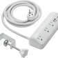 Eaton Tripp Lite Series Desk Clamp Power Strip Surge Protector, 3-Outlets, USB-A & USB-C Charging Ports, 900 Joules, 8ft Braided Flat Extension Cord, Lifetime Manufacturer's Warranty (TLP308U20CLAMP)