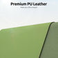 YSAGi Leather Desk Protector, Office Mat, Large Mouse Mat, Non-Slip PU Leather Blotter, Laptop Desk Pad, Waterproof Writing Pad for Office and Home (Leaf Green, 35.4" x 17")