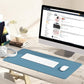 Non-Slip Desk Pad, Waterproof PVC Leather Desk Table Protector, Ultra Thin Large Mouse Pad, Easy Clean Laptop Desk Writing Mat for Office Work/Home/Decor (Blue, 31.5" x 15.7")