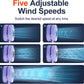 Blows Cold Air Portable Handheld Fan with Stand & Lanyard, 5000mAh USB-C Rechargeable Battery, 12H/5-Speed LED Display Mini Fan for Travel Beach Cruise Concerts Outdoor Events(Fantasy Purple)
