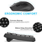 Wireless Keyboard and Mouse Combo with Wrist Rest, 2.4G Full-Sized Keyboard and Mouse Cordless, 3 DPI Adjustable Silent Mouse, Dual-System Keyboard for Computer/Laptop/Windows/Mac(Black)