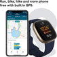 Fitbit Versa 3 Health & Fitness Smartwatch with GPS, 24/7 Heart Rate, Alexa Built-in, 6+ Days Battery, Midnight Blue/Gold, One Size (S & L Bands Included)