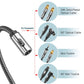 EMK Optical Cable Extension, 24K Gold-Plated Optical Audio Cable Toslink Female to Male Audio Extended Cable Compatible for Sound Bar (1.5 Feet/0.5M, Optic Extension, Silver2)