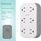 Philips EZFit 6-Outlet Surge Protector Outlet Extender, Wall Tap, Grounded Widely Spaced Outlets, 900 Joules, for Home Office Dorm Essentials, White, SPP6602W/37