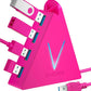 USB Hub 3.0, JoyReken 4-Port USB Splitter for Laptop, Ps4 Keyboard and Mouse Adapter Compatible with Xbox, PC, MacBook, Surface Pro, Flash Drive, HDD, Console, Printer, Camera,Keyborad,Mouse, Hot Pink