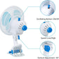 8-Inch Clip on Fan, 2 Speed Convertible Desk Fan with Strong Clamp, Tilting and Shaking with Strong Airflow, Quite, Powerful Clip Fa n on Bed and Desk for Home Office Dorm with 3.94FT Cable Cord