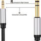 3.5 mm to 6.35 mm Audio Cable 3Ft, Gold-Plated Terminal Silver Color Zinc Alloy Housing 3.5mm 1/8" Male TRS to 6.35mm 1/4" Male TRS Nylon Braided Stereo Audio Cable for Cellphone, Amplifiers(3Ft/1M)