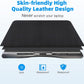 Laptop Bed Tray Table [Luxury PVC Leather], Adjustable Laptop Desk for Bed, Foldable Lap Desk for Laptop with 2 Drawers, Multifunctional Table for Working, Eating, Writing, Gaming, Drawing