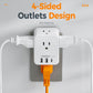 USB Charger Block, TESSAN Outlet Extender Surge Protector with USB C, 4 AC Multi Plug Wall Outlet Splitter 1875W, Electrical Plug Expander for Home Office Dorm Room Essentials, White