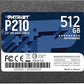 Patriot P210 512GB Internal SSD - SATA 3 2.5" - Solid State Drive - P210S512G25