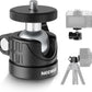 NEEWER Basic Mini Ball Head, Portable Tripod Head Camera Mount Adapter with 1/4" Screw for Compact DSLR Action Cam Phone LED Ring Light Monopod Slider, 4.4lb Max Load, 360° Swivel & 90° Tilt, GM01