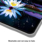 Mouse Pad, Cute Lake White Lotus Flowers Mouse Pads for Desk, 9.5" x 7.9" Non-Slip Rubber Base Computer Mousepad with Women, Portable Square Design for Wireless Mouse and Pad Laptop Office & Travel