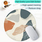 ITNRSIIET Round Mouse Pad with Stitched Edge Premium-Textured Waterproof Non-Slip Rubber Base Desktop Protection Mat Diameter 8.7 inches, Abstract Leaf