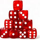 Luck Lab 10 Piece D6 Dice Pack - Acrylic Dice for RPG MTG DND Table Games and Board Games (Red Pearl)