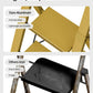 Taranta 3 Step Ladder, Lightweight Aluminum Step Stool with Convenient Handgrip, Folding Ladder with Anti-Slip Pedals, 330lbs Capacity Stepladder for Home, Office, Kitchen - Twilight Yellow