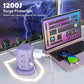 USB C Power Strip Tower, Surge Protector with 12 AC Outlet and 4 USB Ports, AiJoy 10 FT Extension Cord, 1200J Power Strip Surge Protector, USB Charging Station, Office Supplies, Dorm Essentials, Woman