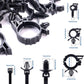 150pcs Push Mount Cable Zip Tie with Car Wire Loom Routing Clips for Cars Boat Trailer UTV Jeep Wrangler Engine Bay Self Locking Straps，Universal.