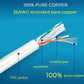 Rapink Patch Cables Cat6 1ft (48 Pack), Ethernet Patch Cable 10G, Cat 6 Patch Cable for Patch Panel to Switch, Flexiable Cat 6 Ethernet Cable with Gold Plated White