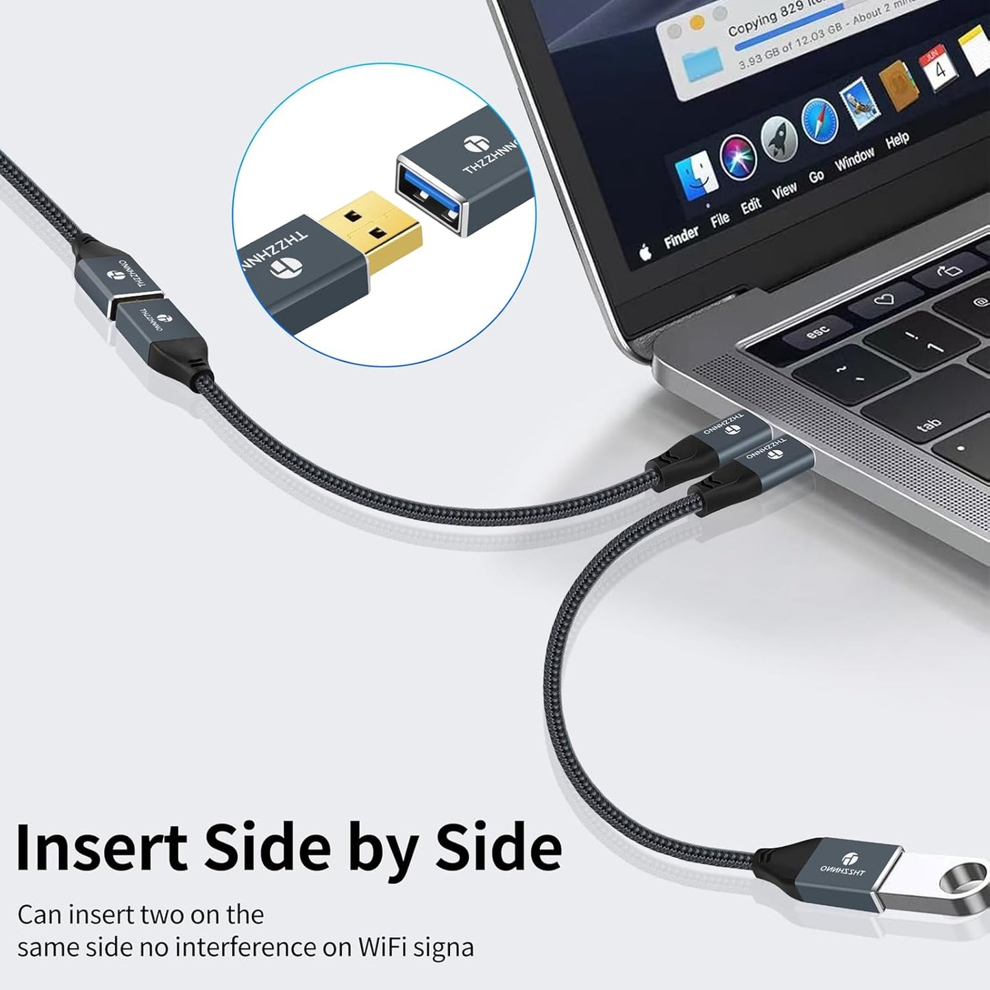 USB 3.0 Extension 6.6FT, USB Male to Female USB 3.0 Extender Cable for Webcam, Camera, Phone, USB hub, Mouse, Keyboard, Printer, Hard Drive, Headset
