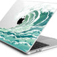 Batianda Premium Case for New MacBook Air 15 inch 2025 M4 2024 2023 with M3 M2 Chip Model A3241/A3114/A2941, Designed Protective Plastic Hardshell & Keyboard Cover & Screen Protector, Waves