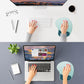 ITNRSIIET Ergonomic Mouse Pad, Cushioned Gel Wrist Rest, Non-Slip Base, Smooth Surface, Cute Multi-Color, 9.5 x 8.2 in, Light Green to White