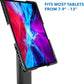 Mount-It! Anti-Theft Universal Tablet Kiosk Stand, Fits iPad Pro, Galaxy Tab, Surface Pro 9.7-13 Inch Tablets | Adjustable Floor Stand with Secure Locking for Retail, Trade Shows, POS, and Public Use
